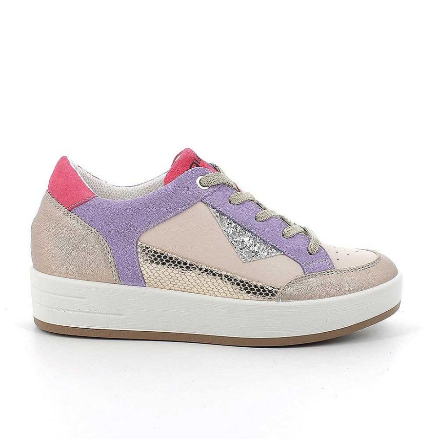 Igi&Co Sneakers In Pelle Da Donna Champagne-Beige Sneakers