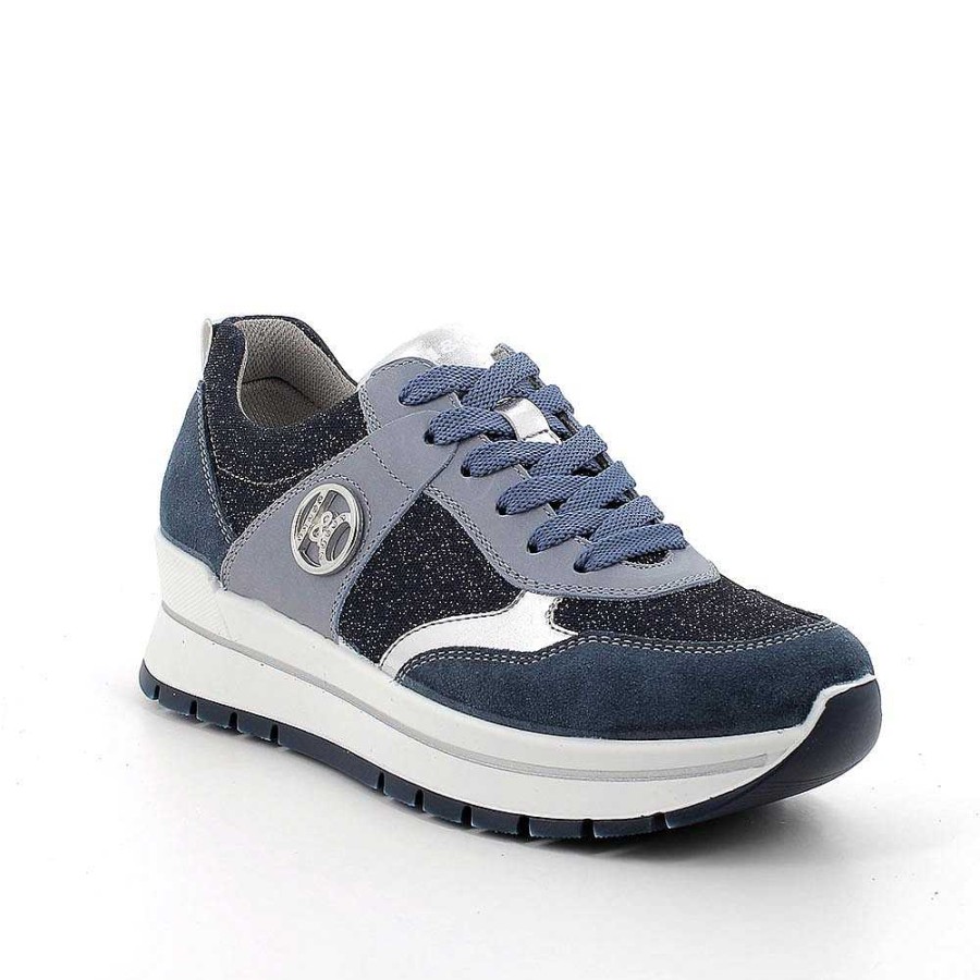 Igi&Co Sneakers Da Donna Jeans-Blu Sneakers