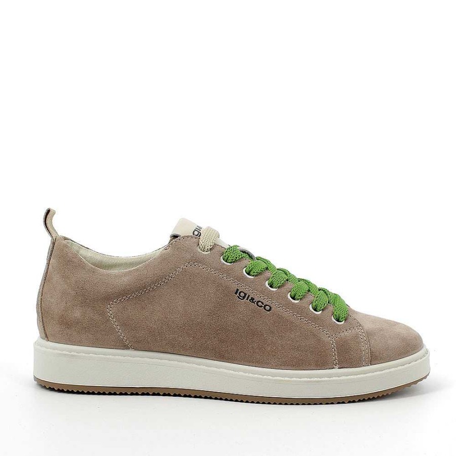 Igi&Co Sneaker In Pelle Da Uomo Beige Sneakers