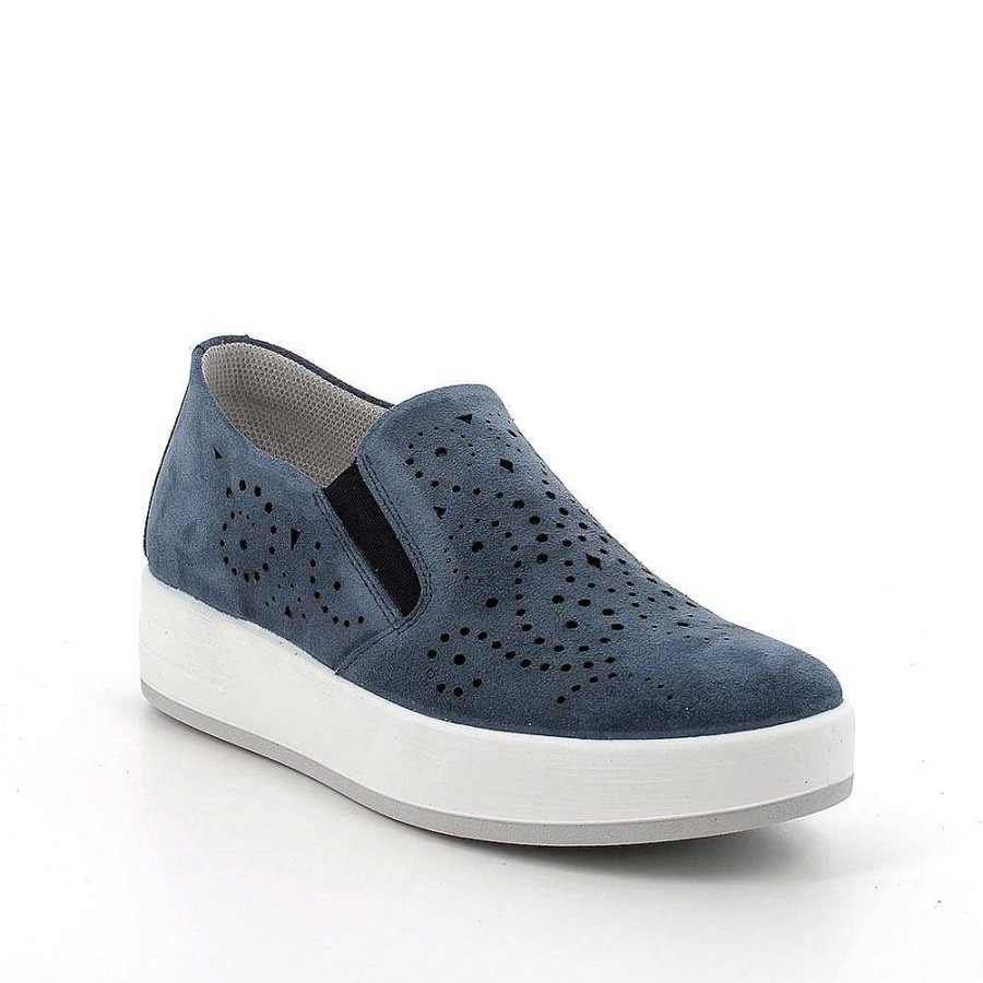 Igi&Co Slip On In Pelle Da Donna Jeans Mocassini E Slip On