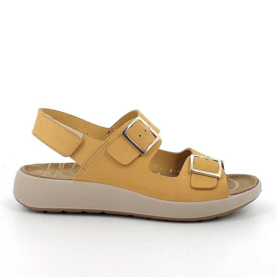 Igi&Co Sandali In Pelle Da Donna Giallo Scarpe Ecosostenibili