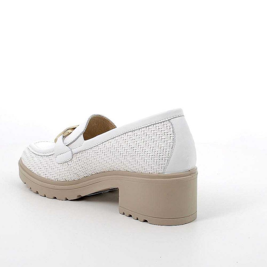 Igi&Co Mocassini Con Tacco Da Donna Bianco Mocassini E Slip On