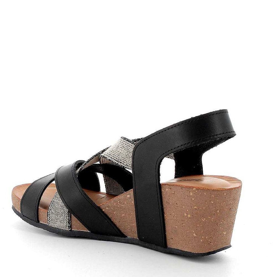 Igi&Co Sandali Con Zeppa In Pelle Da Donna Nero Zeppe