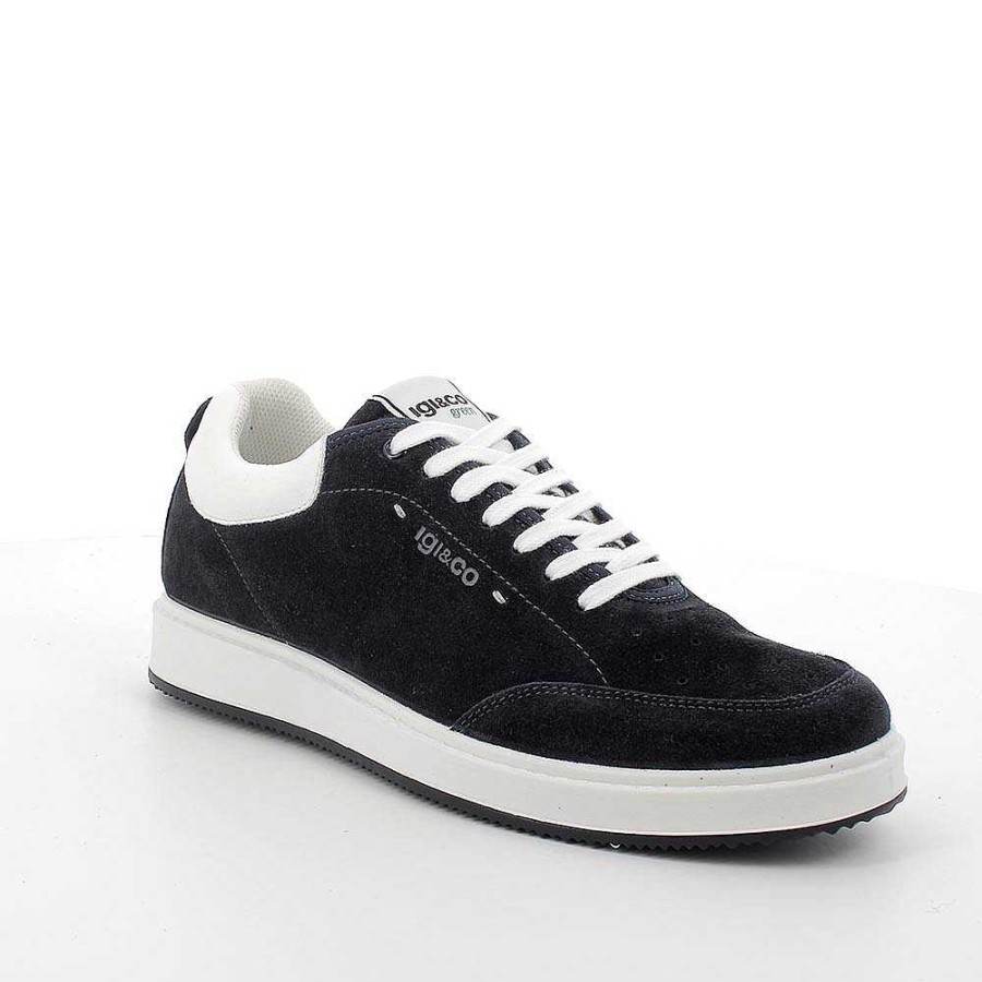 Igi&Co Sneakers In Pelle Da Uomo Blu Sneakers