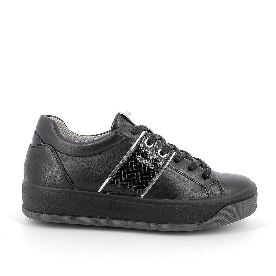 Igi&Co Sneakers In Pelle Da Donna Nero Sneakers