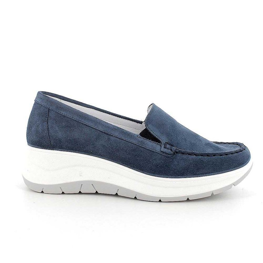 Igi&Co Mocassini Con Zeppa In Pelle Da Donna Jeans Mocassini E Slip On