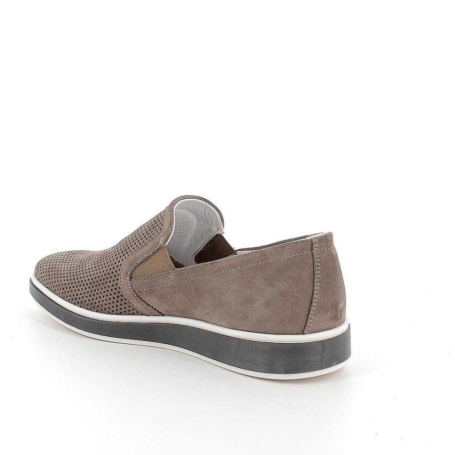 Igi&Co Slip On In Pelle Da Uomo Peltro Mocassini E Scarpe Basse