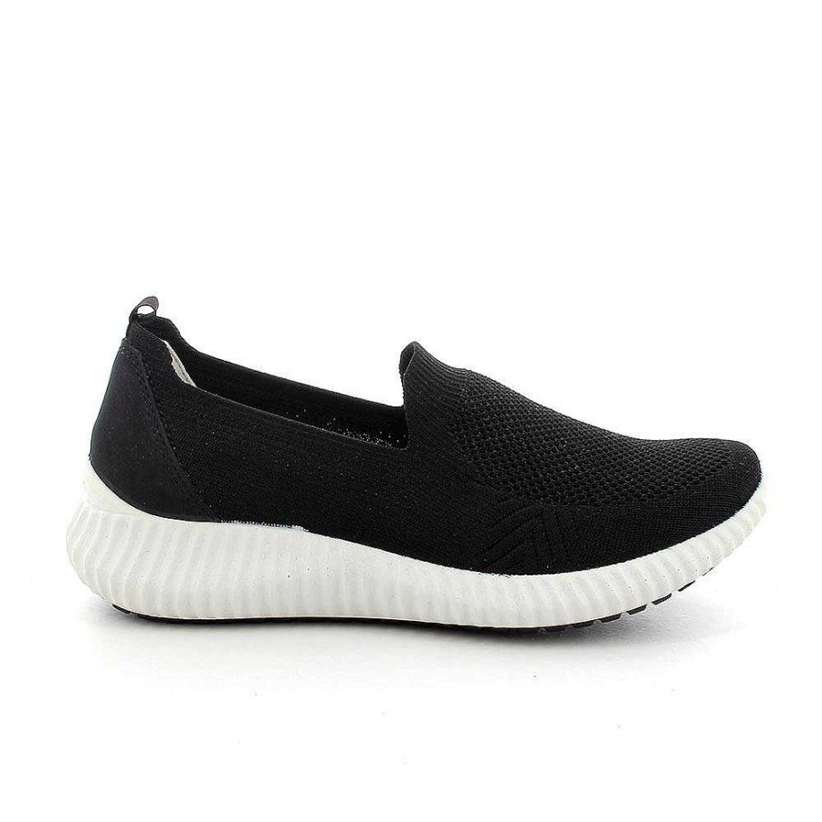 Igi&Co Sneakers Calzino Da Donna Nero Mocassini E Slip On