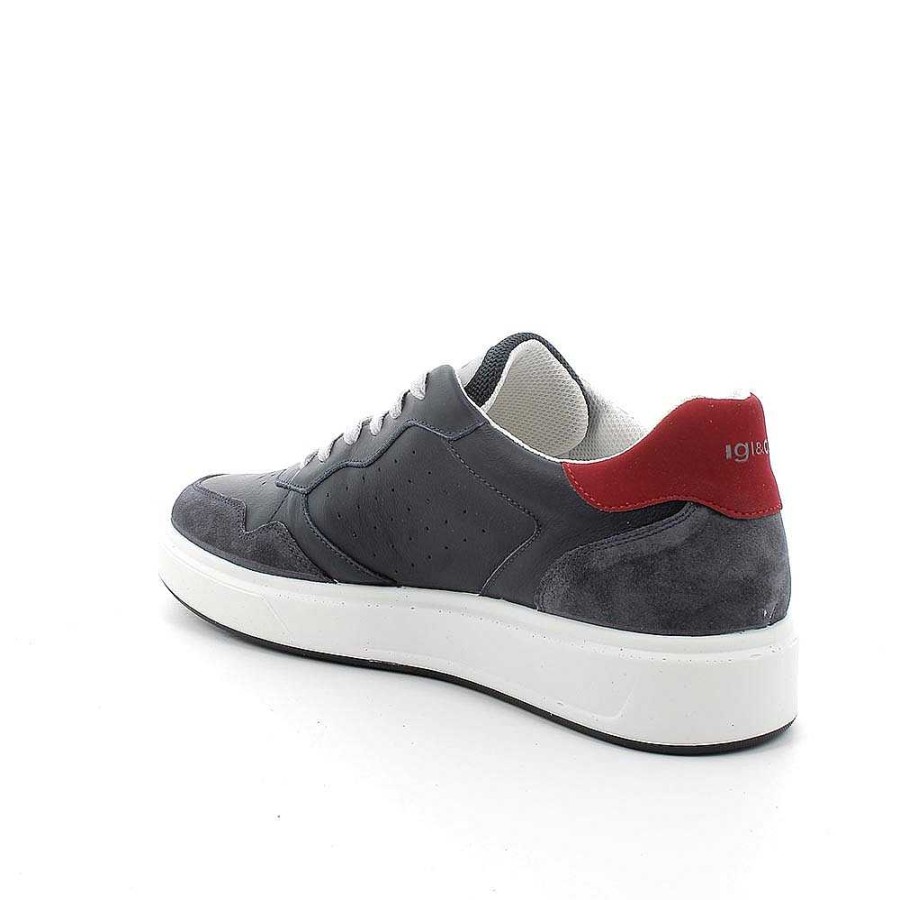 Igi&Co Sneakers In Pelle Da Uomo Blu Sneakers