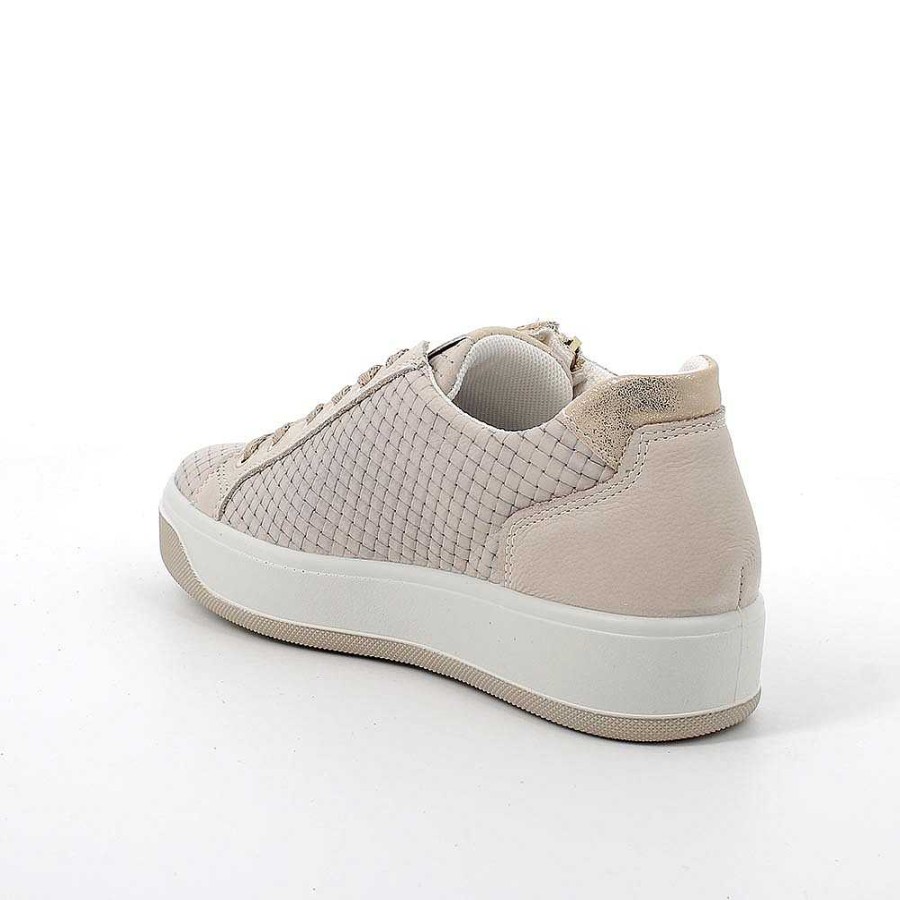 Igi&Co Sneakers In Pelle Da Donna Panna Sneakers