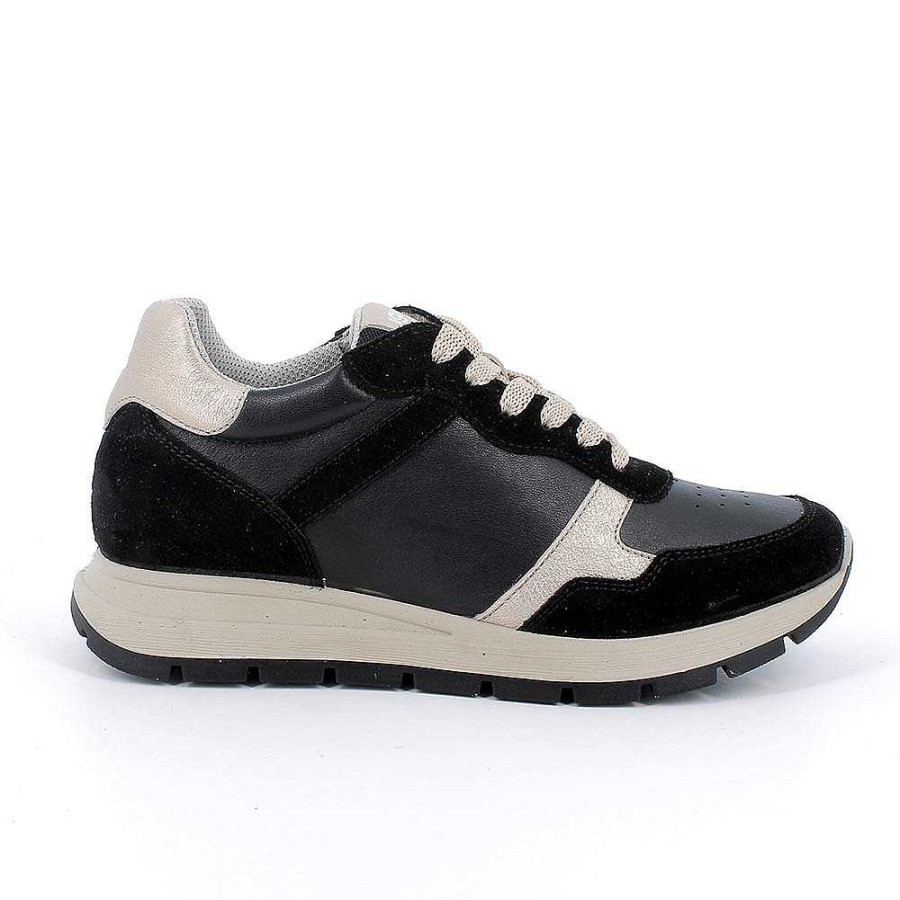 Igi&Co Sneakers In Pelle Da Donna Nero Sneakers