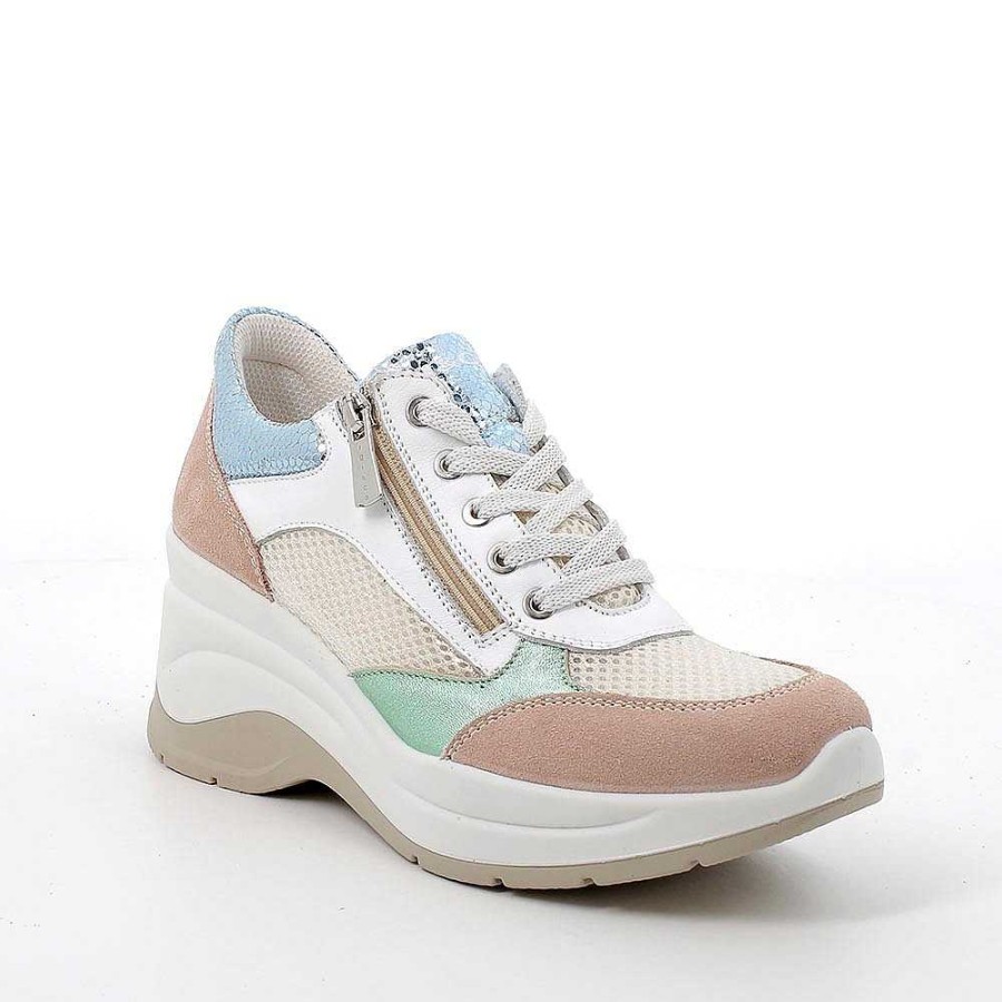 Igi&Co Sneakers Con Zeppa Da Donna Skin-Bianco Zeppe