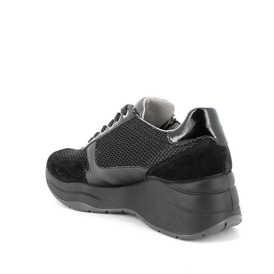 Igi&Co Sneakers Con Zeppa Da Donna Nero Zeppe