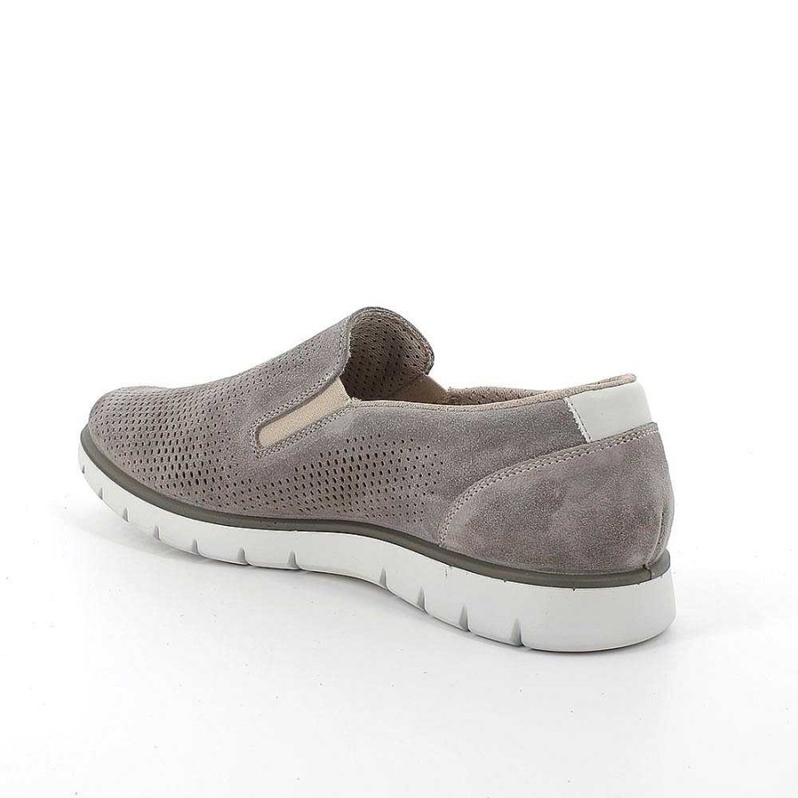 Igi&Co Slip On In Pelle Da Uomo Peltro Mocassini E Scarpe Basse