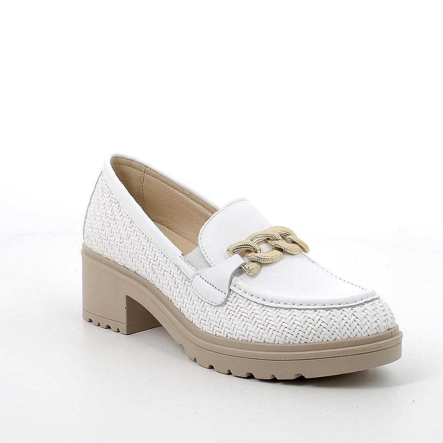 Igi&Co Mocassini Con Tacco Da Donna Bianco Mocassini E Slip On