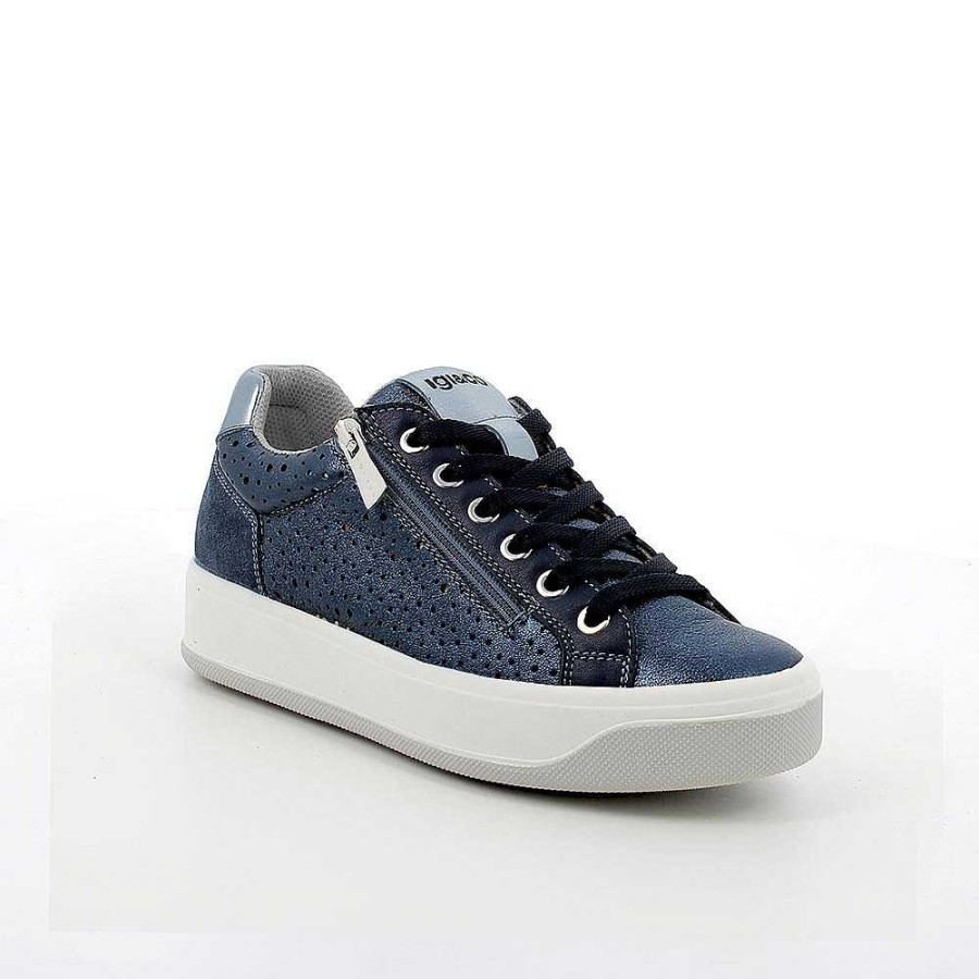 Igi&Co Sneakers In Pelle Da Donna Jeans Sneakers