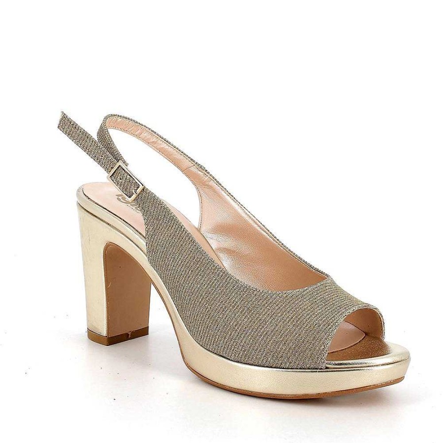 Igi&Co Sandali Con Tacco E Plateau Da Donna Platino Scarpe Con Tacco